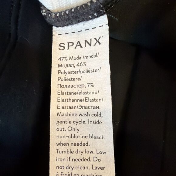 Spanx Sz XL Air Essentials Dress Black White Tank Midi Minimalist Travel Capsule - Picture 12 of 15